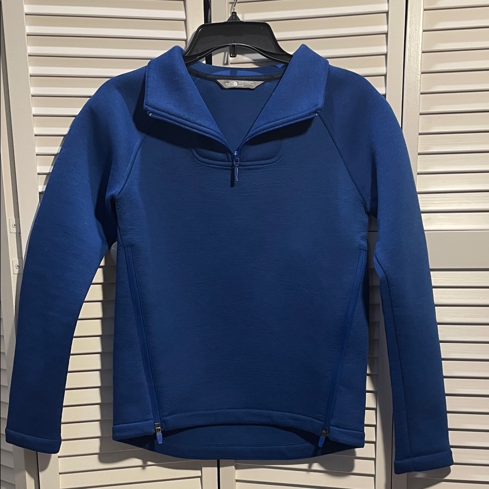 North Face Thermal 3D 1/4 Inch Zip Blue Pullover Size XS